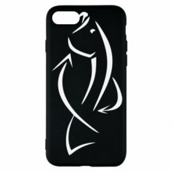 Чехол для iPhone SE 2022 Силуэт рыбы - PrintSalon