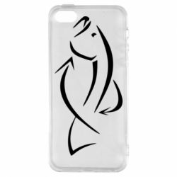 Чехол для iPhone5/5S/SE Силуэт рыбы - PrintSalon