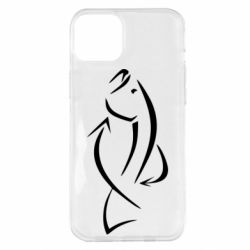 Чехол для iPhone 14 Plus Силуэт рыбы - PrintSalon