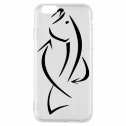Чехол для iPhone 6/6S Силуэт рыбы - PrintSalon
