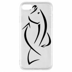 Чехол для iPhone 8 Силуэт рыбы - PrintSalon