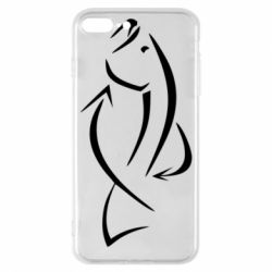 Чехол для iPhone 8 Plus Силуэт рыбы - PrintSalon