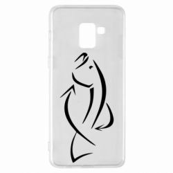 Чехол для Samsung A8+ 2018 Силуэт рыбы - PrintSalon