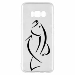 Чехол для Samsung S8 Силуэт рыбы - PrintSalon