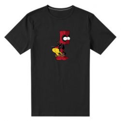 Мужская футболка премиум Simpson Kiss my Ass Deadpool - PrintSalon