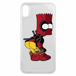 Чехол для iPhone Xs Max Simpson Kiss my Ass Deadpool - PrintSalon