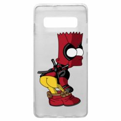 Чехол для Samsung S10+ Simpson Kiss my Ass Deadpool - PrintSalon