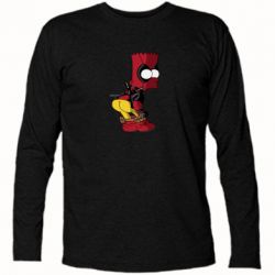 Футболка с длинным рукавом Simpson Kiss my Ass Deadpool - PrintSalon