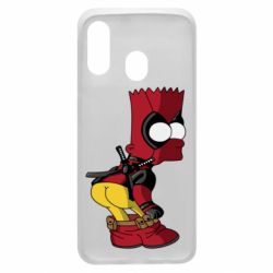 Чехол для Samsung A40 Simpson Kiss my Ass Deadpool - PrintSalon