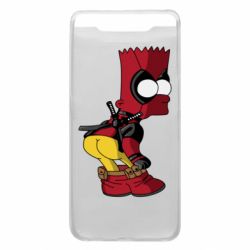Чехол для Samsung A80 Simpson Kiss my Ass Deadpool - PrintSalon
