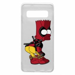 Чехол для Samsung S10 Simpson Kiss my Ass Deadpool - PrintSalon
