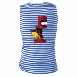 Майка-тельняшка Simpson Kiss my Ass Deadpool - PrintSalon