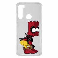 Чехол для Xiaomi Redmi Note 8 Simpson Kiss my Ass Deadpool - PrintSalon