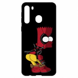 Чехол для Samsung A21 Simpson Kiss my Ass Deadpool - PrintSalon