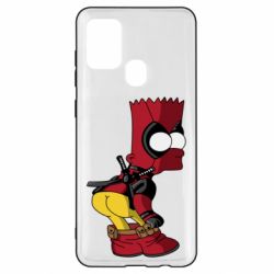 Чехол для Samsung A21s Simpson Kiss my Ass Deadpool - PrintSalon