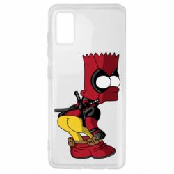 Чехол для Samsung A41 Simpson Kiss my Ass Deadpool-PrintSalon Чехол для Samsung A41 Simpson Kiss my Ass Deadpool