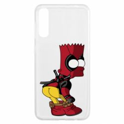 Чехол для Samsung A50 Simpson Kiss my Ass Deadpool - PrintSalon