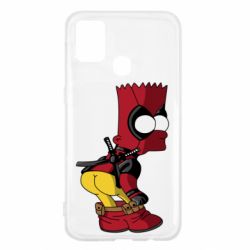 Чехол для Samsung M31 Simpson Kiss my Ass Deadpool - PrintSalon