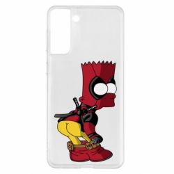 Чехол для Samsung S21+ Simpson Kiss my Ass Deadpool - PrintSalon