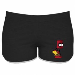 Женские шорты Simpson Kiss my Ass Deadpool - PrintSalon