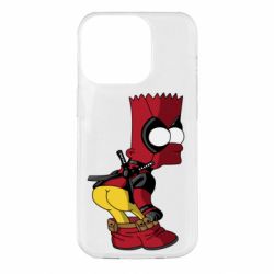 Чехол для iPhone 14 Pro Simpson Kiss my Ass Deadpool - PrintSalon