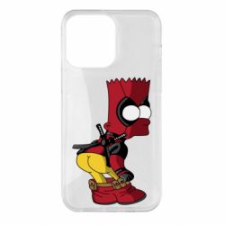 Чехол для iPhone 14 Pro Max Simpson Kiss my Ass Deadpool - PrintSalon