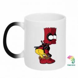 Чашка-хамелеон Simpson Kiss my Ass Deadpool