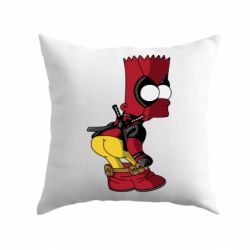 Подушка Simpson Kiss my Ass Deadpool - PrintSalon