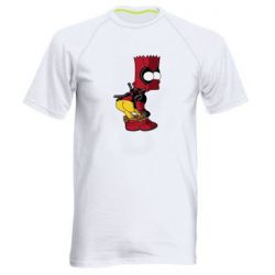 Мужская футболка для спорта Simpson Kiss my Ass Deadpool - PrintSalon