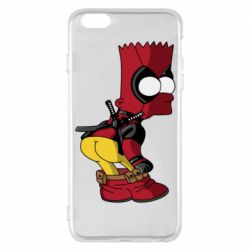 Чехол для iPhone 6 Plus/6S Plus Simpson Kiss my Ass Deadpool - PrintSalon