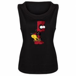 Женская майка Simpson Kiss my Ass Deadpool - PrintSalon