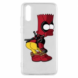 Чехол для Huawei P20 Simpson Kiss my Ass Deadpool - PrintSalon