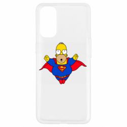 Чехол для Oppo Reno 4 Simpson superman - PrintSalon