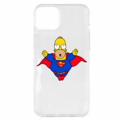 Чехол для iPhone 14 Plus Simpson superman - PrintSalon
