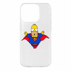 Чехол для iPhone 14 Pro Simpson superman - PrintSalon