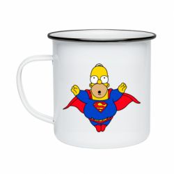 Кружка эмалированная Simpson superman - PrintSalon