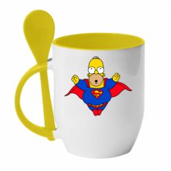 Чашка с ложкой Simpson superman - PrintSalon