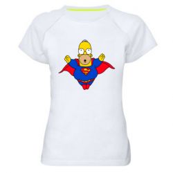 Женская футболка для спорта Simpson superman - PrintSalon