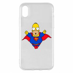 Чехол для iPhone X/Xs Simpson superman - PrintSalon