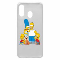 Чехол для Samsung A40 Simpsons Family - PrintSalon