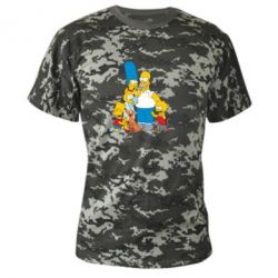 Камуфляжная футболка Simpsons Family - PrintSalon