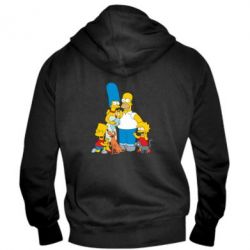 Мужское худи на молнии Simpsons Family - PrintSalon