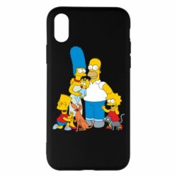 Чехол для iPhone X/Xs Simpsons Family - PrintSalon