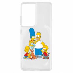 Чехол для Samsung S21 Ultra Simpsons Family - PrintSalon