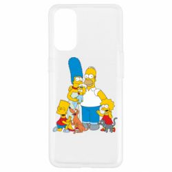 Чехол для Oppo Reno 4 Simpsons Family - PrintSalon