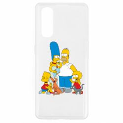 Чехол для Oppo Find X2 Simpsons Family - PrintSalon