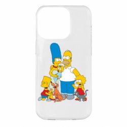 Чехол для iPhone 14 Pro Simpsons Family - PrintSalon