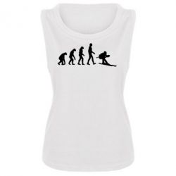 Женская майка Ski evolution - PrintSalon