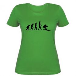 Женская футболка Ski evolution - PrintSalon
