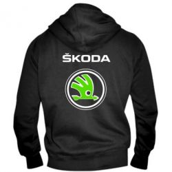 Мужское худи на молнии Skoda Bird